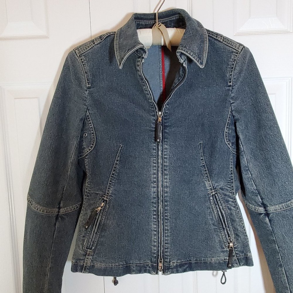 Elie Tahari Dark Denim Jacket - Size Large